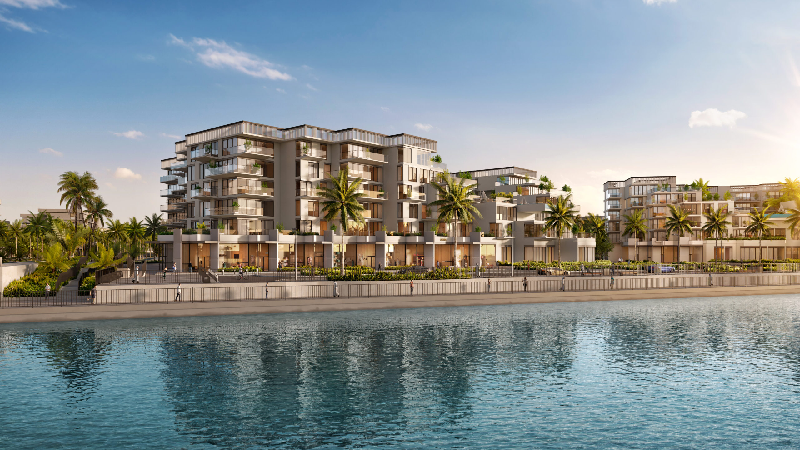 ELS Building with multiple residential units, each featuring a large private balcony or terrace for outdoor living