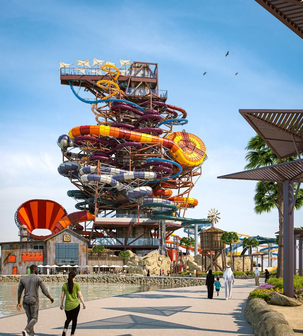Qetaifan Island North has unveiled the name and a live visual of the waterpark