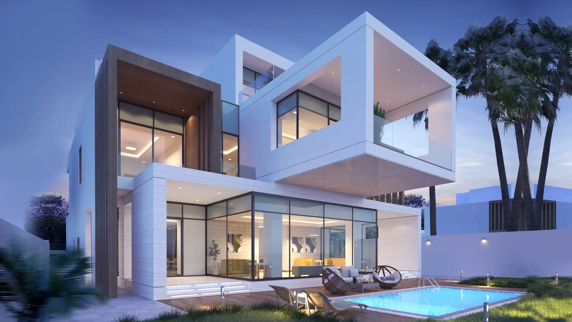 Rendering Image of Phase 2 villa plots at Qetaifan Island North