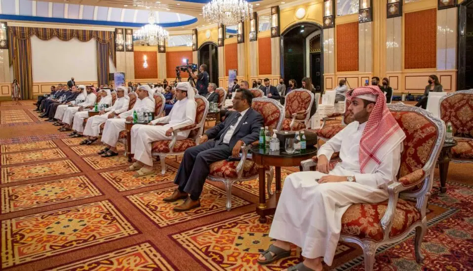 Signing ceremony of a QAR 634 million MoU between Qetaifan Projects and UK’s Aplomado Investments & Fenton Whelan, endorsed by the UK Ambassador to Qatar